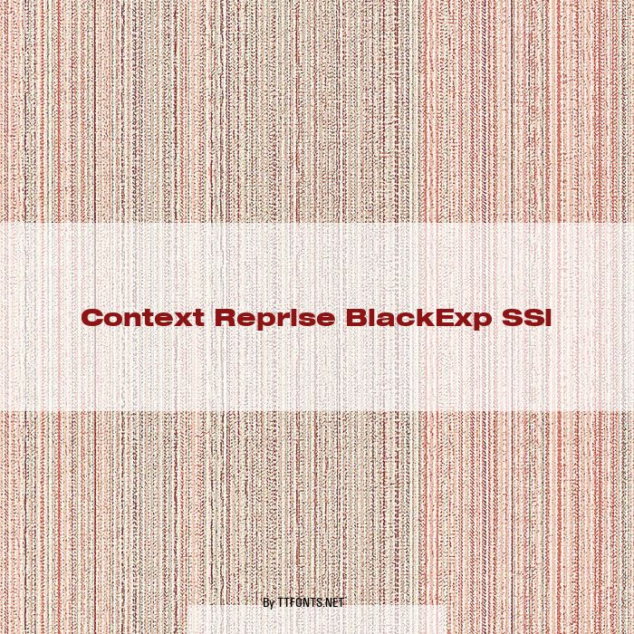Context Reprise BlackExp SSi example